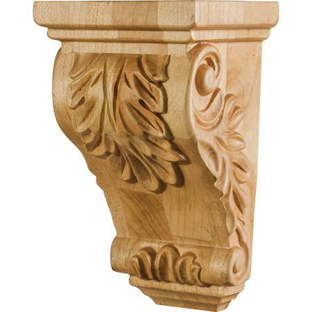 3 Wx2-1/2Dx5H Cherry Acanthus Corbel